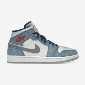 Air Jordan 1 Mid French Blue Fire Red